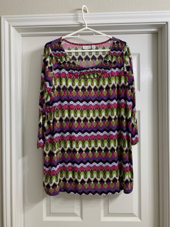Kim Rogers Tops - Kim Rogers Brand Women's Multi-Color Blouse, Size 2X
